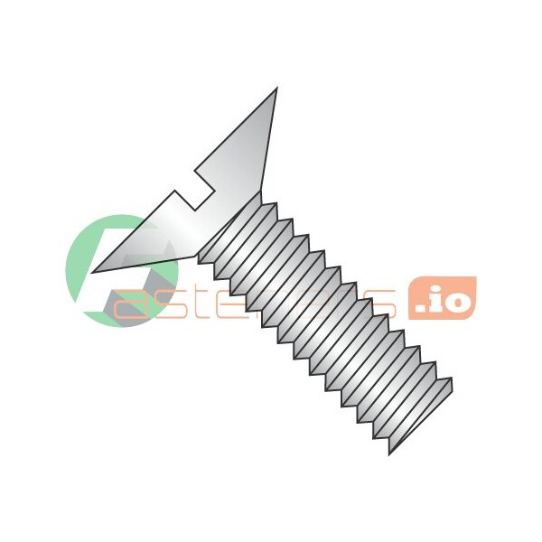 Newport Fasteners #6-32 x 1/2 in Slotted Flat Machine Screw, Plain 18-8 Stainless Steel, 5000 PK 334143 - main